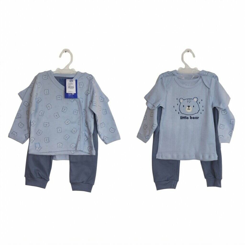 Conjunto chambra · Estampado camiseta estampado pantalon algodón-poliéster celeste