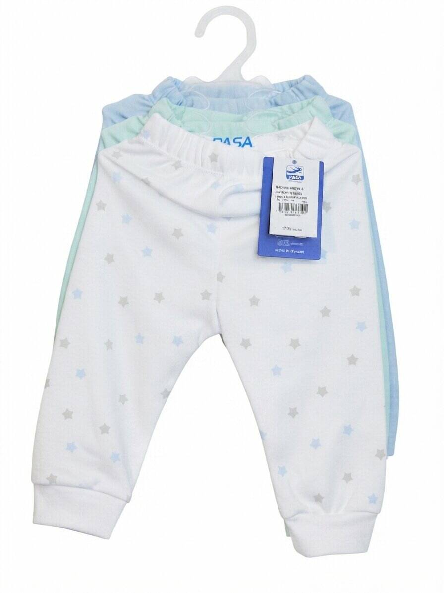 Pantalon algodón-poliéster verde-celeste-blanco estampado — foto 4